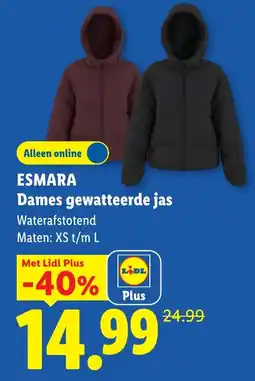 Lidl Esmara Dames gewatteerde jas aanbieding