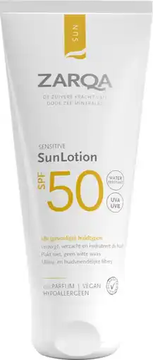 De Online Drogist Zarqa Sensitive Sun Lotion SPF50 aanbieding