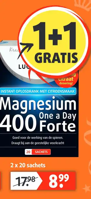 Lucovitaal Magnesium one a day 400 forte aanbieding