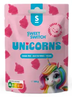 De Online Drogist Sweet-Switch Unicorns Suikervrije Snoepjes 100GR aanbieding