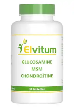 De Online Drogist Elvitum Glucosamine MSM Chondroïtine Tabletten 80TB aanbieding