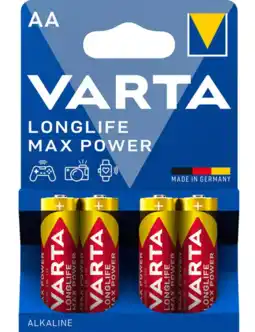 De Online Drogist Varta Longlife Max Power AA Batterijen 4ST aanbieding