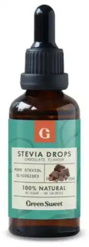 De Online Drogist Greensweet Stevia Drops Chocolate Flavour 50ML aanbieding