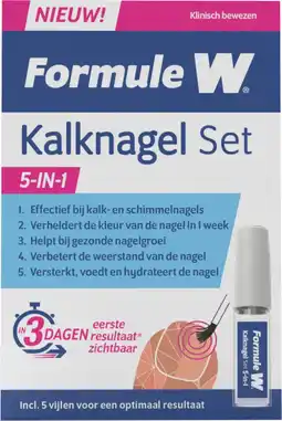 De Online Drogist Formule W Kalknagel Set 5-In-1 4ML aanbieding