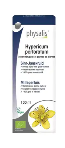 De Online Drogist Physalis Hypericum Perforatum Druppels 100ML aanbieding