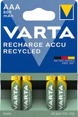 De Online Drogist Varta Recharge Accu AAA 4ST aanbieding