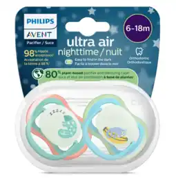 De Online Drogist Avent Ultra Air Fopspeen Nacht Aap 6-18M 2ST aanbieding