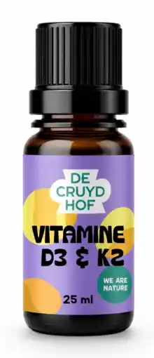 De Online Drogist Cruydhof Vitamine D3 & K2 Druppels 25ML aanbieding