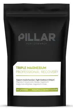 De Online Drogist Pillar Performance Triple Magnesium Powder Pineapple & Coconut 200GR aanbieding