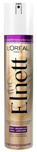 De Online Drogist L'Oréal Paris Elnett Haarspray Respect - Beschadigd Haar 200ML aanbieding