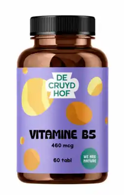 De Online Drogist Cruydhof Vitamine B5 Tabletten 60TB aanbieding