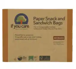 De Online Drogist If You Care Boterhamzak Papier 48ST aanbieding