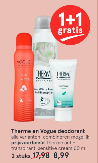 Etos Therme en Vogue deodorant aanbieding