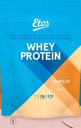 Etos Etos Whey ProteinVanilla Flavour aanbieding