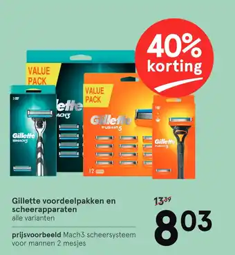 Etos Gillette voordeelpakken en scheerapparaten aanbieding