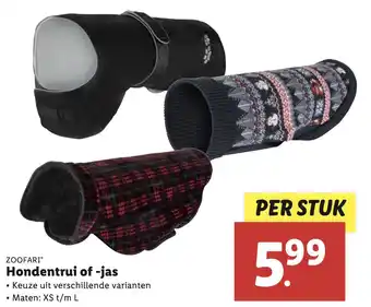 Lidl ZOOFARI Hondentrui of -jas aanbieding