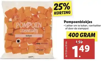 Lidl Pompoenblokjes aanbieding