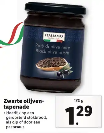 Lidl Zwarte olijven- tapenade aanbieding