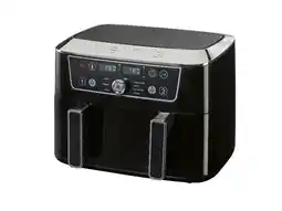 Lidl SILVERCREST Dubbele airfryer, 2x 4,35 L, zwart, retro aanbieding