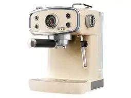 Lidl SILVERCREST Piston koffiemachine, 20 bar, met stoompijpje, beige, retro aanbieding