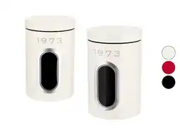 Lidl SILVERCREST Set voorraadpotten, 2 stuks, retro aanbieding