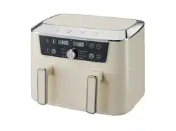 Lidl SILVERCREST Dubbele airfryer, 2x 4,35 L, beige, retro aanbieding