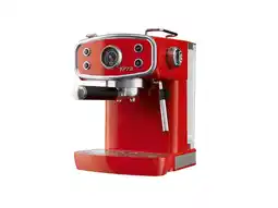 Lidl SILVERCREST Piston koffiemachine, 20 bar, met stoompijpje, rood, retro aanbieding