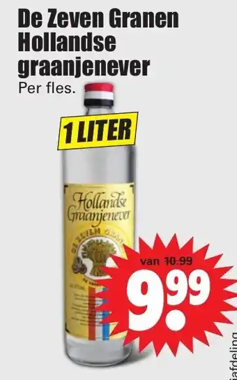 Dirk De Zeven Granen Hollandse graanjenever 1L aanbieding