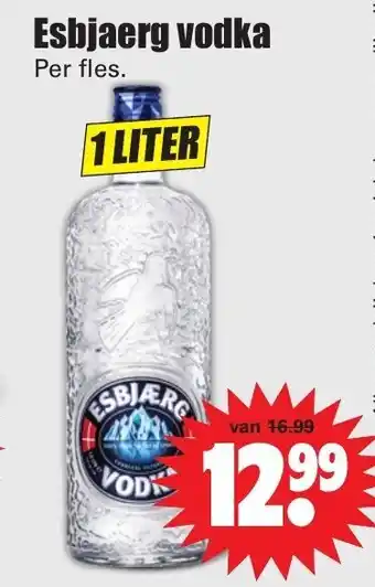 Dirk Esbjaerg vodka 1L aanbieding