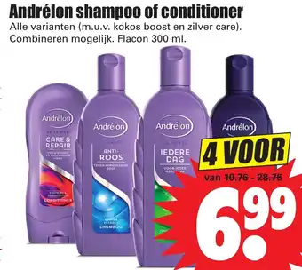 Dirk Andrelon shampoo of conditioner 4*300ml aanbieding