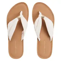 Wehkamp Tommy Hilfiger teenslippers ecru aanbieding