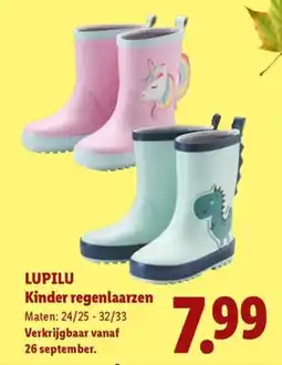 Lidl Lupilu Kinder regenlaarzen aanbieding