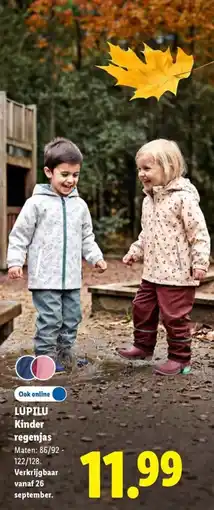 Lidl Lupilu Kinder regenjas aanbieding