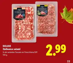 Lidl Deluxe Italiaanse salami aanbieding