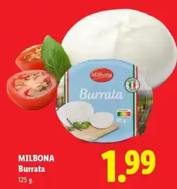 Lidl Milbona Burrata aanbieding