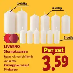 Lidl Livarno Stompkaarsen aanbieding
