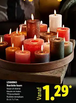 Lidl Livarno Rustieke kaars aanbieding