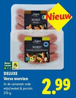 Lidl Deluxe verse worsten aanbieding
