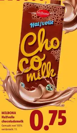 Lidl Milbona Halfvolle Chocolademelk aanbieding