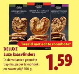 Lidl Deluxe Luxe kaasvlinders aanbieding