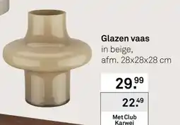 Karwei Karwei glazen vaas aanbieding