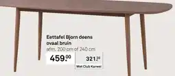Karwei Bjorn deens Eettafel ovaal bruin aanbieding