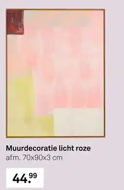 Karwei Muurdecoratie licht roze aanbieding