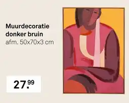 Karwei Muurdecoratie donker bruin aanbieding