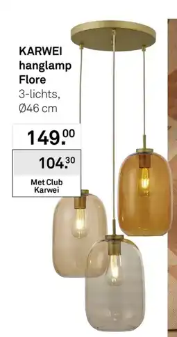 Karwei Karwei Hanglamp Flore aanbieding