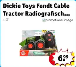 Kruidvat Dickie Toys Fendt Cable Tractor Radiografisch Bestuurbare Tractor aanbieding