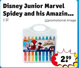 Kruidvat Disney Junior Marvel Spidey and his Amazing Friends Silky Crayons aanbieding