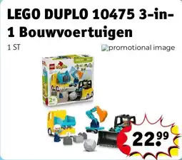 Kruidvat LEGO DUPLO 10475 3-in-1 Bouwvoertuigen aanbieding