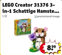 Kruidvat LEGO Creator 31376 3-in-1 Schattige Hamster met Bloem aanbieding