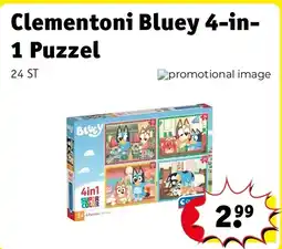 Kruidvat Clementoni Bluey 4-in-1 Puzzel aanbieding